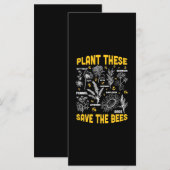 Beekeeper Gift | Plant These Save The Bees Menu (Voorkant / Achterkant)