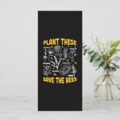 Beekeeper Gift | Plant These Save The Bees Menu (Staand voorkant)