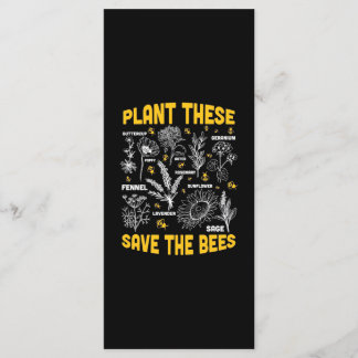 Beekeeper Gift | Plant These Save The Bees Menu