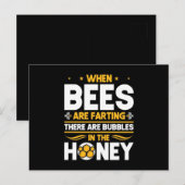 Beekeeper Gift | When Bees Are Farting Briefkaart (Voorkant / Achterkant)