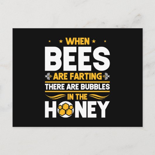 Beekeeper Gift | When Bees Are Farting Briefkaart (Voorkant)