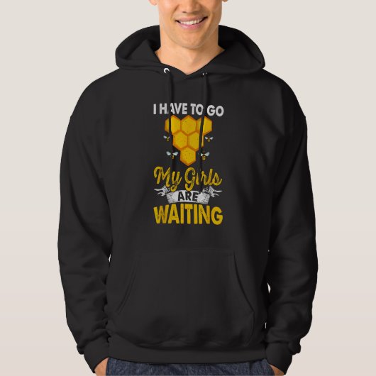Beekeeper Girls Are Waiting Beekeeping Bee Apiary Hoodie (Voorkant)