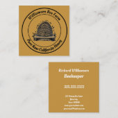 BeeKeeper Honey Apairist  Hive Design Vierkante Visitekaartje (Voorkant / Achterkant)