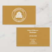 BeeKeeper Honey Apairist  Hive White Design Visitekaartje (Voorkant / Achterkant)