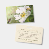 BEEKEEPER ID Badge with Rose Flower and Bees (Voor- en achterkant)