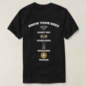 Beekeeper Know Your Bees Beekeeping Funny Honey Fa T-shirt (Design voorkant)