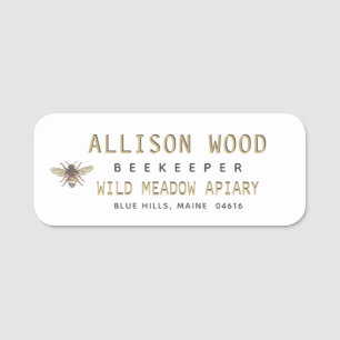 BEEKEEPER NAME TAG MET Honeybee