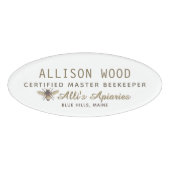 BEEKEEPER NAME TAG MET Honeybee (Voorkant)