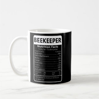 BEEKEEPER Nutrition Facts Sarcastic Graphic Koffiemok