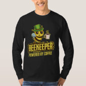 Beekeeper Powered Coffee St Patrick Bee Beekeeping T-shirt (Voorkant)