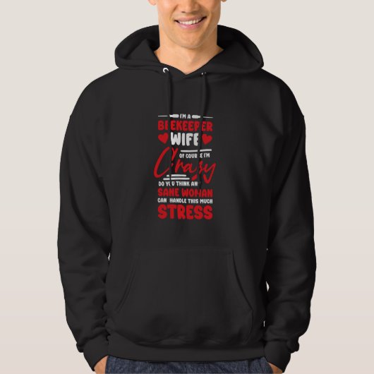 Beekeeper Wife Vriendin Design voor Bee Lover Bee Hoodie (Voorkant)