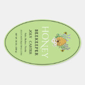 Beekeeping Honey Labels | Honeybee & Honeycomb Des (Voorkant)