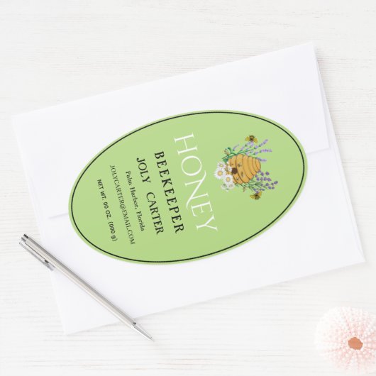 Beekeeping Honey Labels | Honeybee & Honeycomb Des (Envelop)