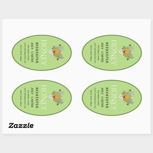 Beekeeping Honey Labels | Honeybee & Honeycomb Des (Vel)