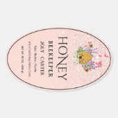Beekeeping Honey Labels | Honeybee & Honeycomb Des (Voorkant)