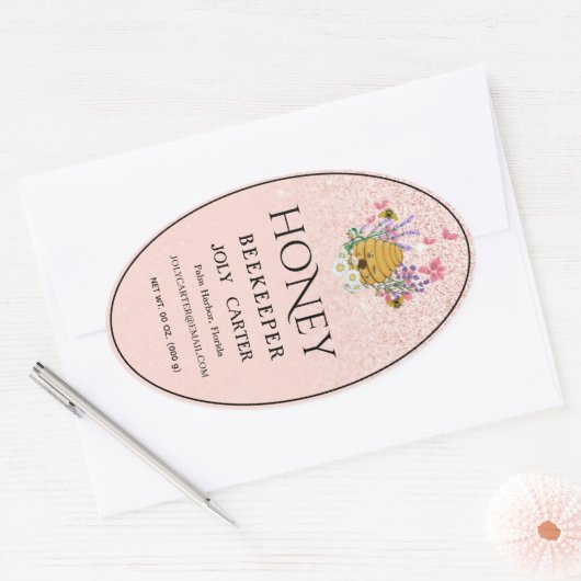 Beekeeping Honey Labels | Honeybee & Honeycomb Des (Envelop)