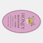 Beekeeping Honey Labels | Honeybee & Honeycomb Des (Voorkant)