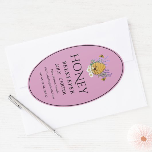 Beekeeping Honey Labels | Honeybee & Honeycomb Des (Envelop)
