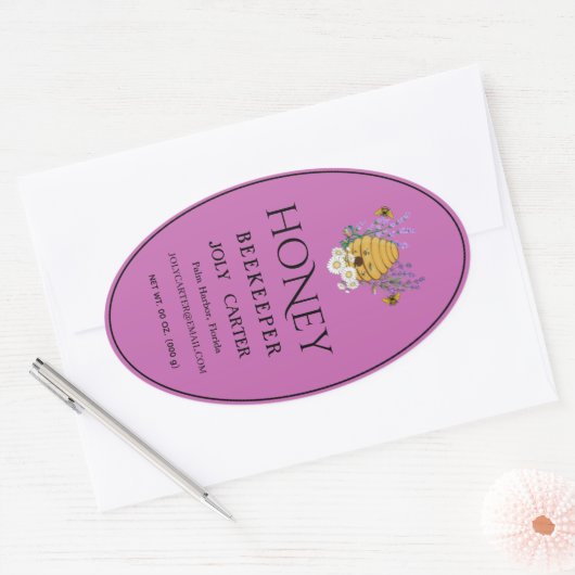 Beekeeping Honey Labels | Honeybee & Honeycomb Des (Envelop)