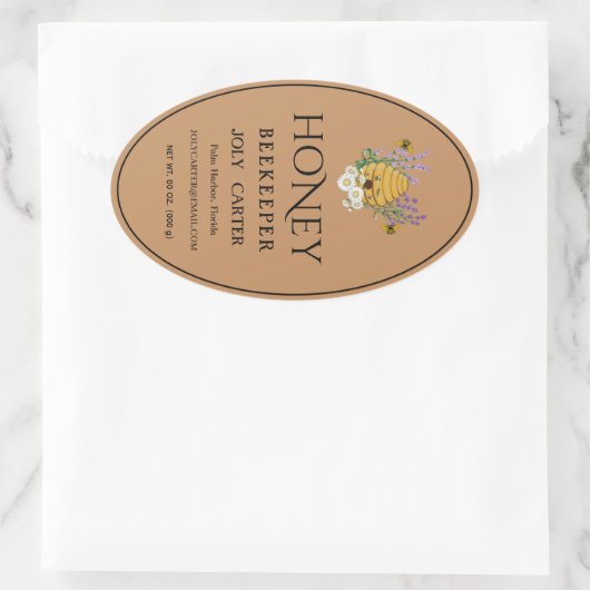 Beekeeping Honey Labels | Honeybee & Honeycomb Des (Tas)