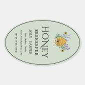 Beekeeping Honey Labels | Honeybee & Honeycomb Des (Voorkant)