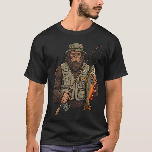Beekforel Bigfoot Visser T-shirt (Voorkant)