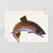  beekforel vis, sport Gevist visser (Voorkant / Achterkant)