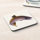  beekforel vis, sport Gevist visser Bier Onderzetter (Linkerzijde)