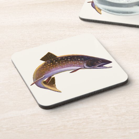  beekforel vis, sport Gevist visser Bier Onderzetter (Linkerzijde)