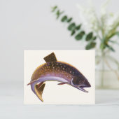  beekforel vis, sport Gevist visser Briefkaart (Staand voorkant)