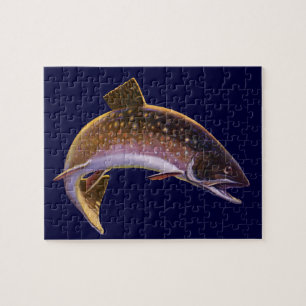 beekforel vis, sport Gevist visser Legpuzzel