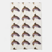  beekforel vis, sport Gevist visser Theedoek (Verticaal)