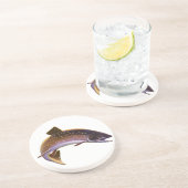  beekforel vis, sport Gevist visser Zandsteen Onderzetter (Zijkant)