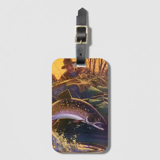  beekforel vis visser, sport Gevist Bagagelabel (Voorkant (verticaal))