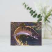  beekforel vis visser, sport Gevist Briefkaart (Staand voorkant)