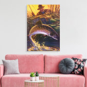 beekforel vis visser, sport Gevist Canvas Afdruk (Insitu (Woonkamer))