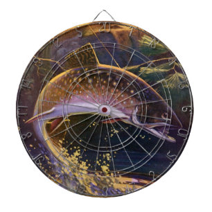 beekforel vis visser, sport Gevist Dartbord