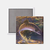  beekforel vis visser, sport Gevist Magneet (Voorkant / Achterkant)