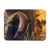  beekforel vis visser, sport Gevist Magneet (Horizontaal)