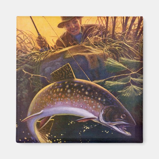  beekforel vis visser, sport Gevist Magneet (Voorkant)