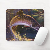 beekforel vis visser, sport Gevist Muismat (Met muis)