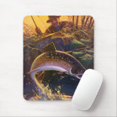  beekforel vis visser, sport Gevist Muismat (Met muis)