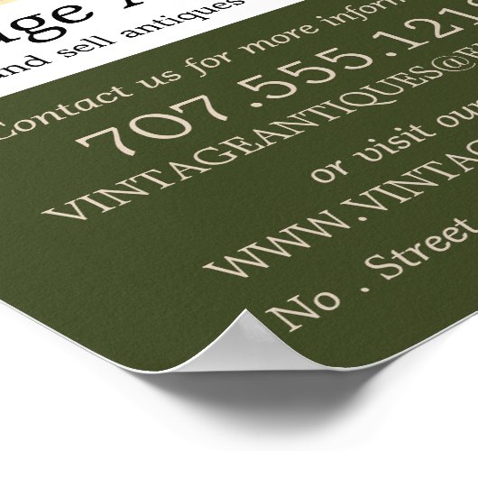  beeld, Antiek dealer, winkel Poster (Hoek)