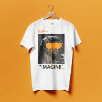BEELD David Beeldhouwwerk met oranje lak T-Shirt