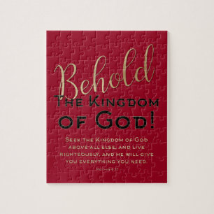 BEELD! Het koninkrijk Gods Schrift Christelijk Legpuzzel