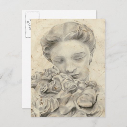 beeld in de tuin I Briefkaart (Voorkant / Achterkant)