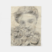 beeld in de tuin I Fleece Deken (Voorkant)