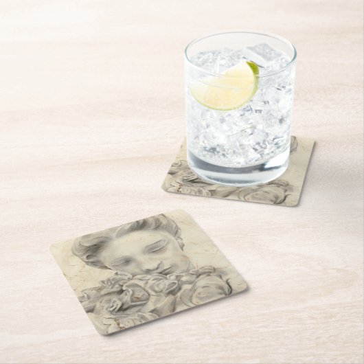 beeld in de tuin I Kartonnen Onderzetters (Insitu)