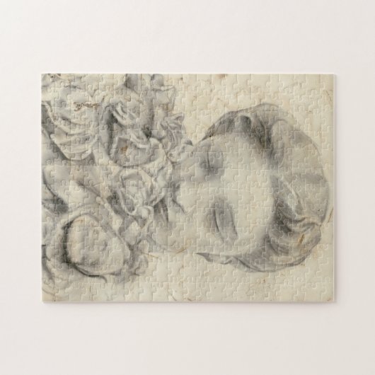 beeld in de tuin I Legpuzzel (Horizontaal)