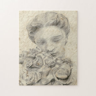 beeld in de tuin I Legpuzzel